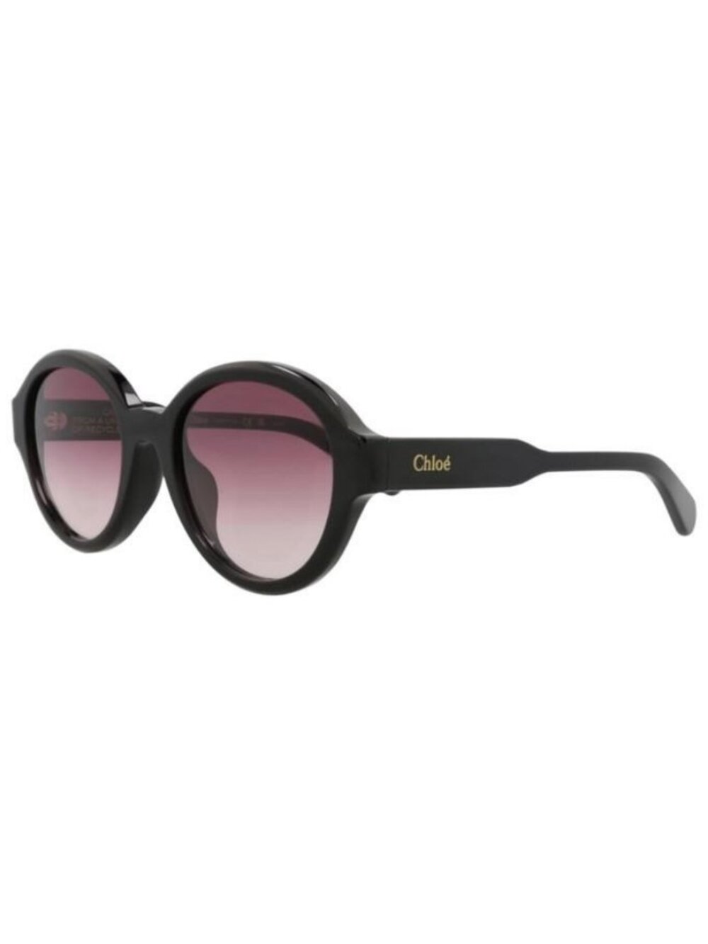 New Chloé Womens Round/Oval Black Black Red Fashion Designer Sunglasses